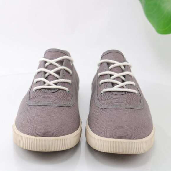 Toms Womens Camel Sneaker Size 10 Heritage Gray Canvas Low Top Comfy Lace-Up - Picture 4 of 12